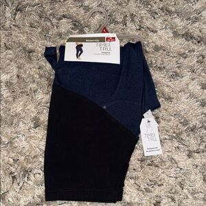 Time and Tru Dark Blue and Black Maternity jeggings